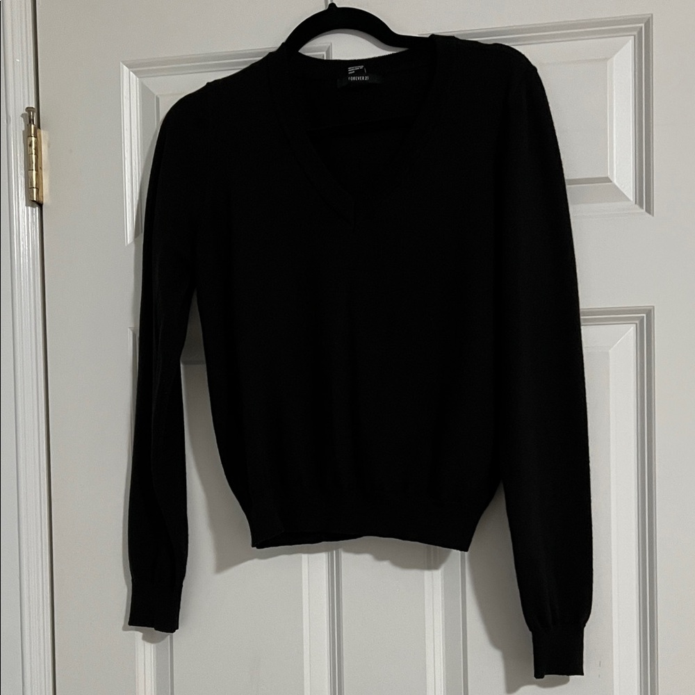 Women’s  Black V-Neck Sweater